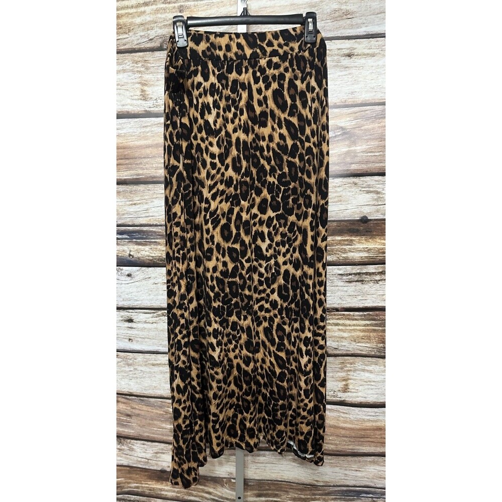 Jessica London Skirt Womens Size 30-32 Leopard Print Straight Knit